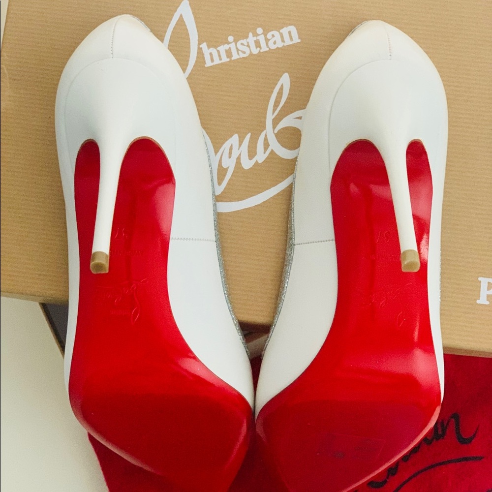 SOLD Christian Louboutins 37 100mm Princess KID - Picture 5 of 8